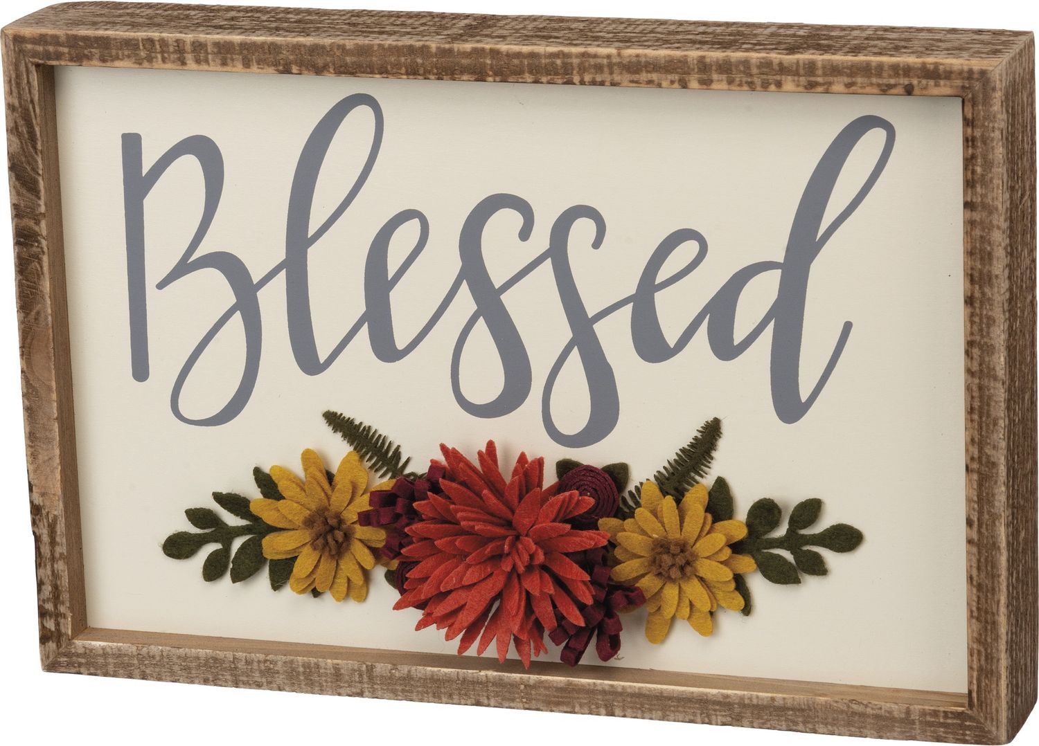 Inset Box Sign - Floral Blessed