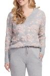 LONGSLEEVE V NECK INTARSIA SWEATER