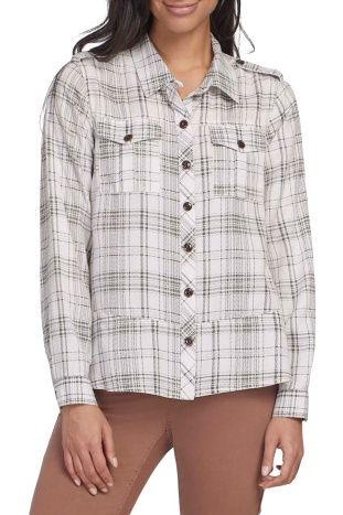 A-Line Plaid Shacket