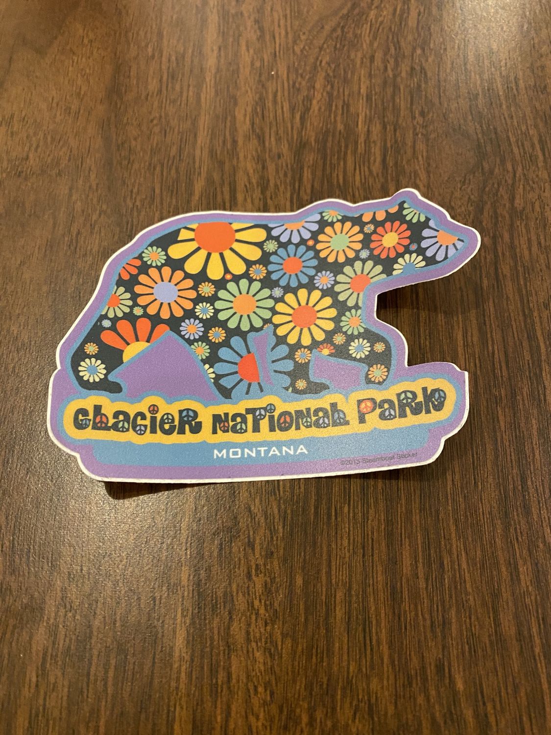 Montana Sticker - Glacier Flower Bear