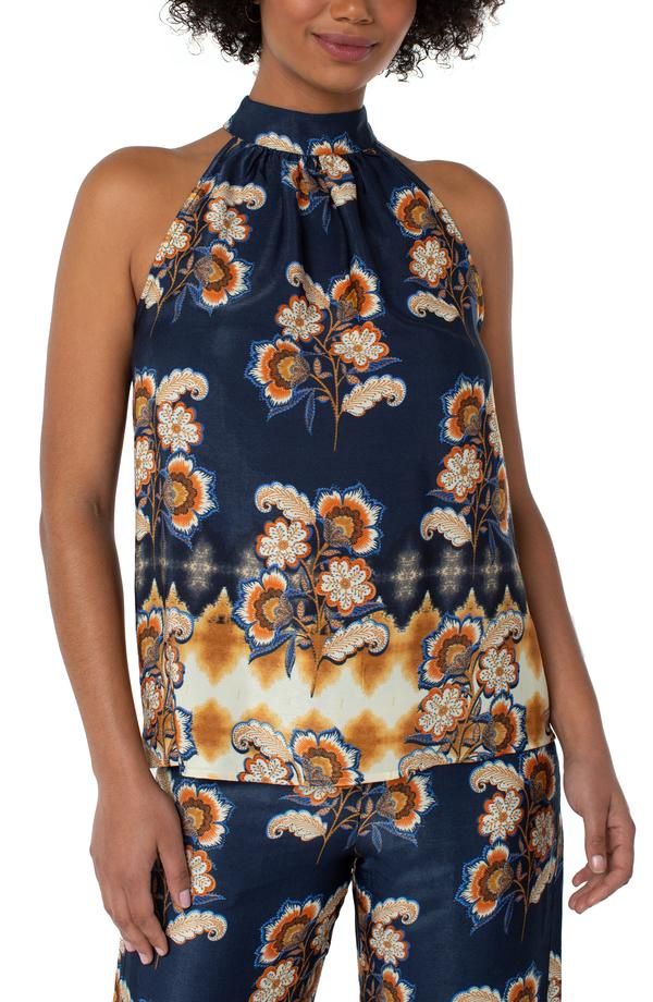 SLEEVELESS MOCK NECK TANK