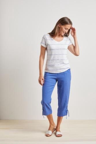 Beach Stripes Cap Sleeve Tee