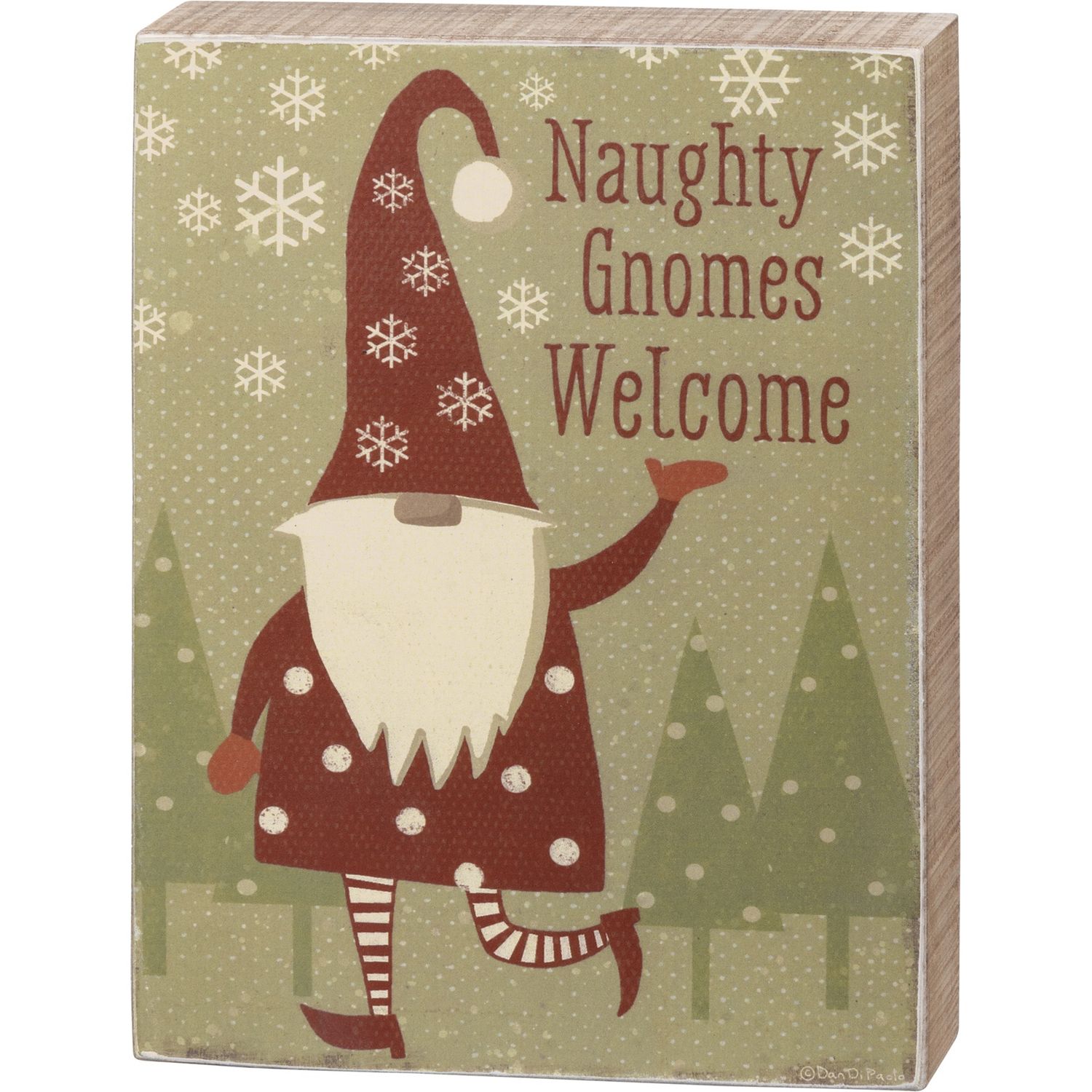 Box Sign - Naughty Gnomes Welcome