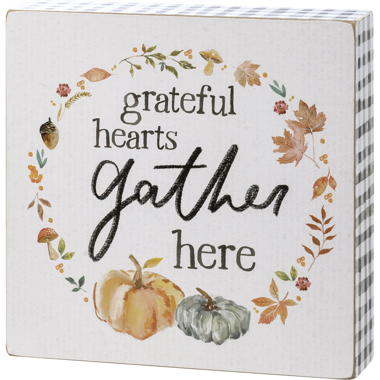 Box Sign - Grateful Hearts Gather Here