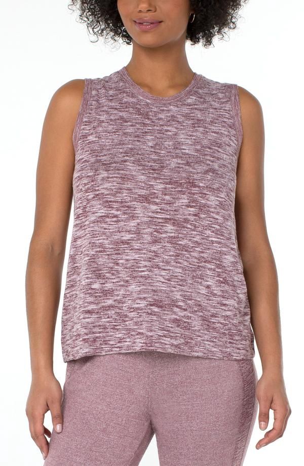 SLEEVELESS SCOOP NECK KNIT TANK
