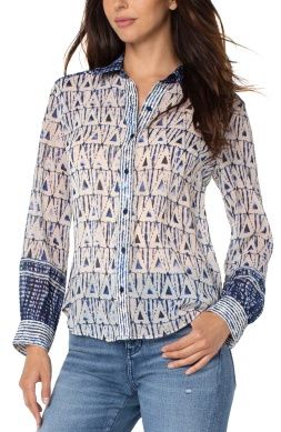 Longsleeve Button Front Blouse