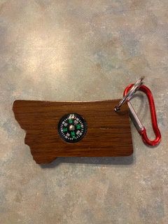 Montana Compass Key Ring