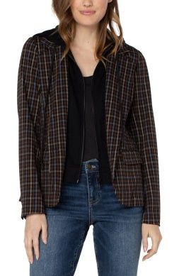Boyfriend Blazer with Removable Hood