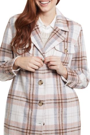 Shacket with Notch Collar