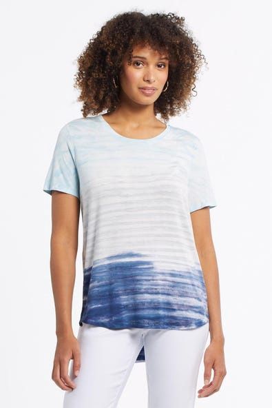 TIE-DYED CREW NECK TEE