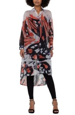 L/S Longline Printed Blouse