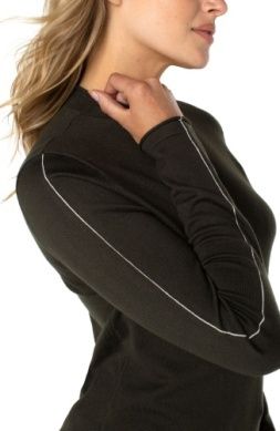 Mock Neck Rolled Hem Longsleeve Sweater