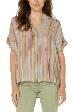 Camp Shirt W Hi/Lo Hem