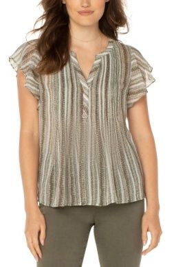 Flutter Sleeve Popover Blouse
