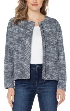 Collarless Zip Up Jackets