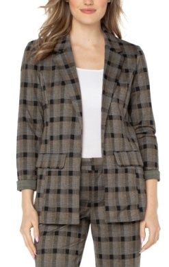 Plaid Boyfriend Blazer