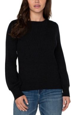 L/S Crew Neck Sweater W/ Rib Detail