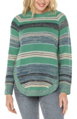 Raglan Sweater W Rounded Hem