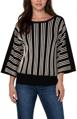 3/4 Length Dolman W/ Vertical Stripe