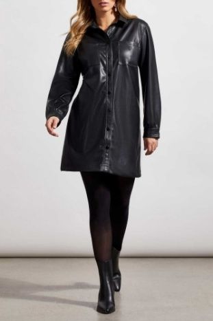 L/S BUTTON UP DRESS W/BELT