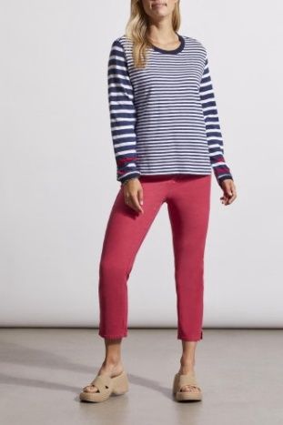 L/S CREW NECK TOP W/COMBO