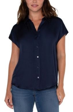 Dolman Slv Blouse W/ Collar &amp; Button Fronts