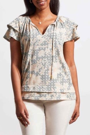 S/S PEASANT TOP