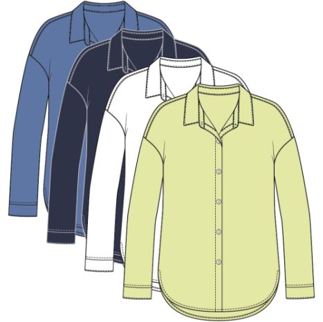 L/S BTN FRT BLOUSE