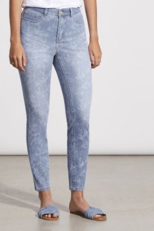 SOPHIA ALL OVER PRINTED SKINNY ANKLE JEANS