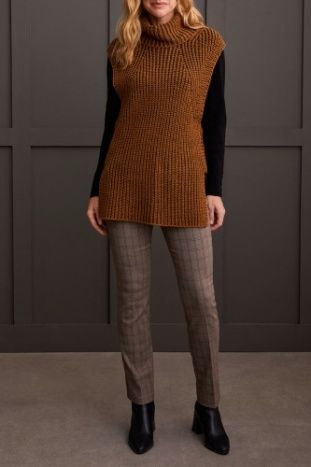 PLAITED COWL NECK SWEATER