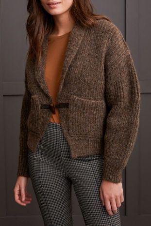 L/S CROP SWT CARDIGAN