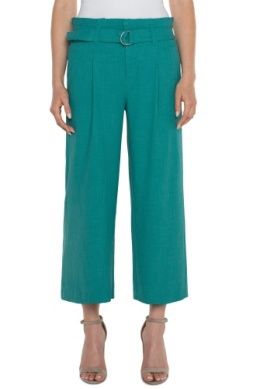 belted paperbag wide leg crop 24in ins
