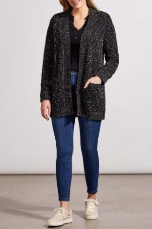 SWEATER CARDIGAN W/ PATCH POCKETS