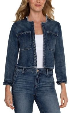 Denim Jacket W/Braid Detail