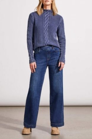 AUDREY PULL ON WIDE JEANS W/PKTS
