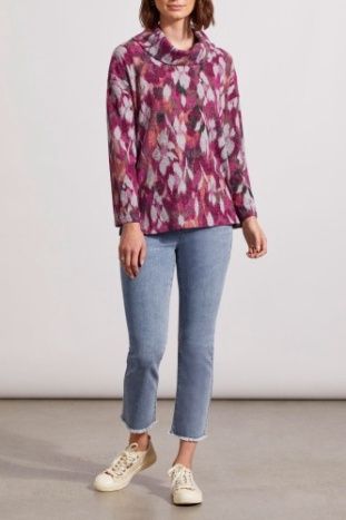 DROP SHOULDER COWL NECK SWEATERS