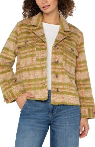 button front boxy shacket, Size: XS