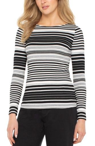 long slv boat nk knit top, Size: XS
