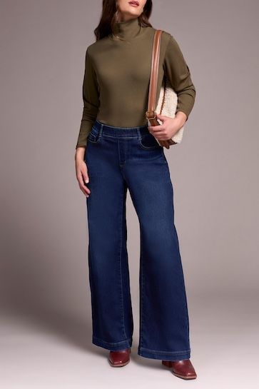 Boundless Stretch Denim Audrey Pull On Wide Jeans