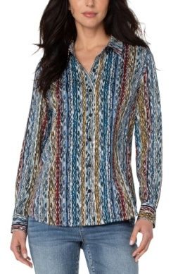 Button-Up Woven Blouse