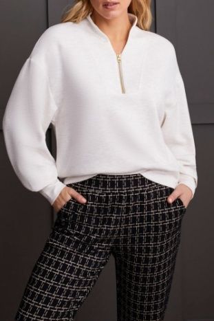L/S DOLMAN TOP W/ZIPPERs