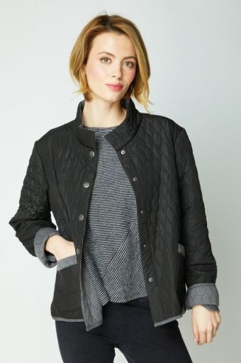 DOUBLE FACED QUILTS URBAN JACKET, Color: dove, Size: XS