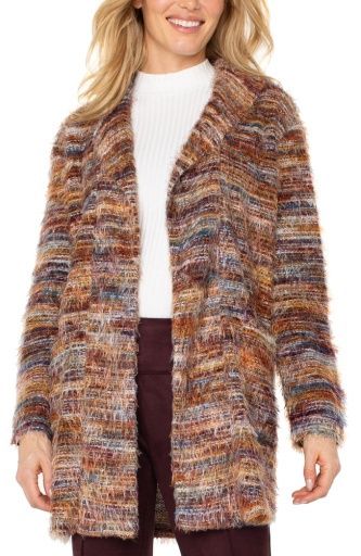 long slv open front cardigan, Size: XS