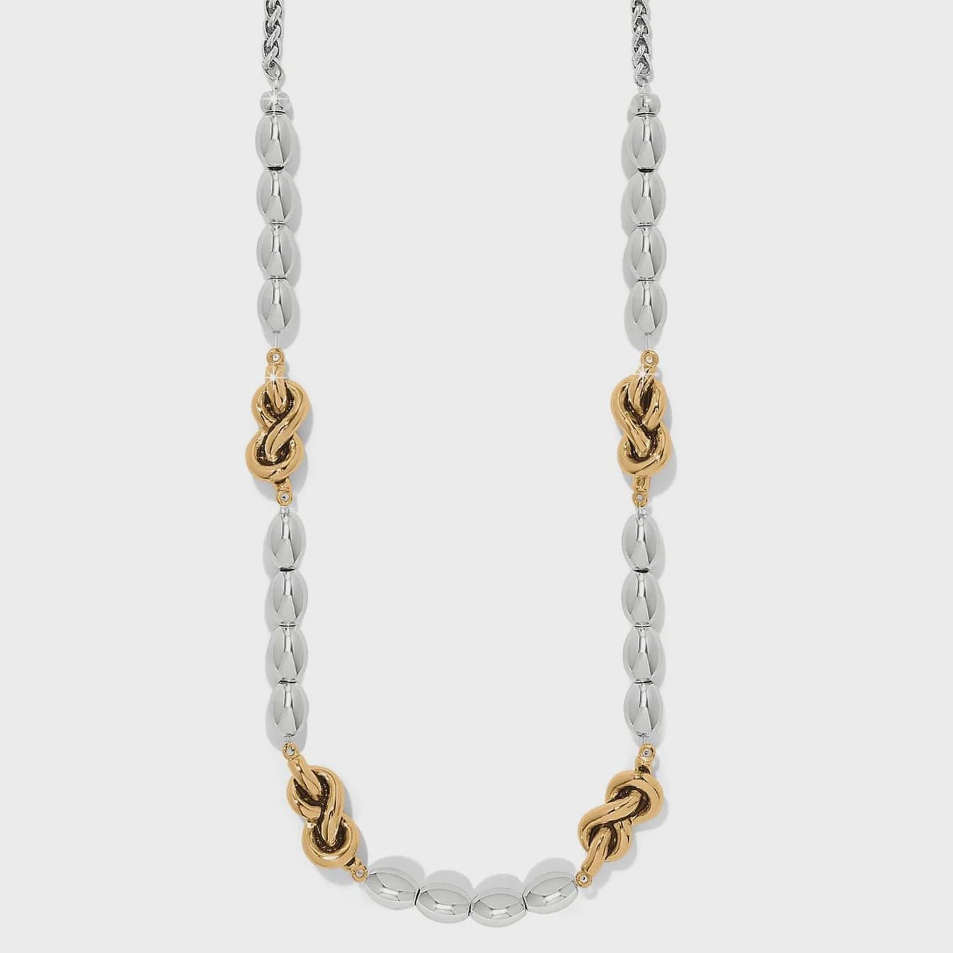 Interlok Single Knot Drops Collar Necklace