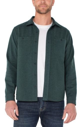 Mens Knit L/S Button Up, Colour: spruce, Size: S