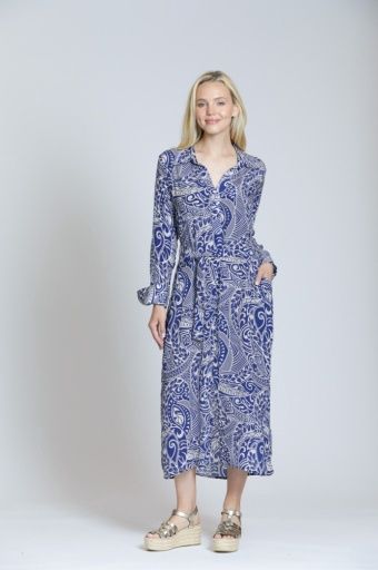 Half Placket Maxi Dress, Size: XS
