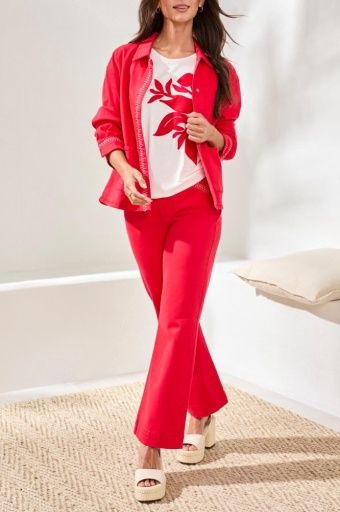 L/S Hidden Snap Front Jacket, Colour: Sangria, Size: XS