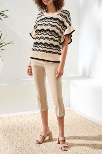 S/S Sweater W/ Tiping Detail, Size: XS