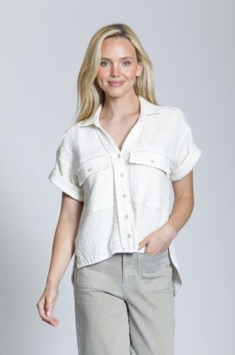 S/S Bubble Blouse, Size: XS