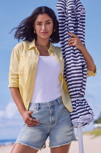 Flowy Overshirt, Colour: LemonGrass, Size: XS